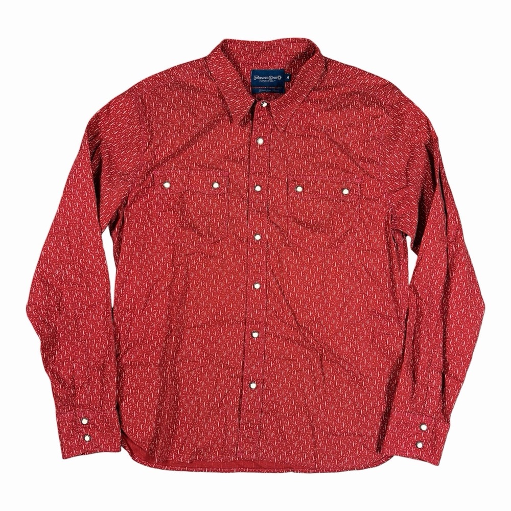 Freenote Japan Textile Long Sleeve Stars Flannel Shirt Western Pearl Snap M EUC